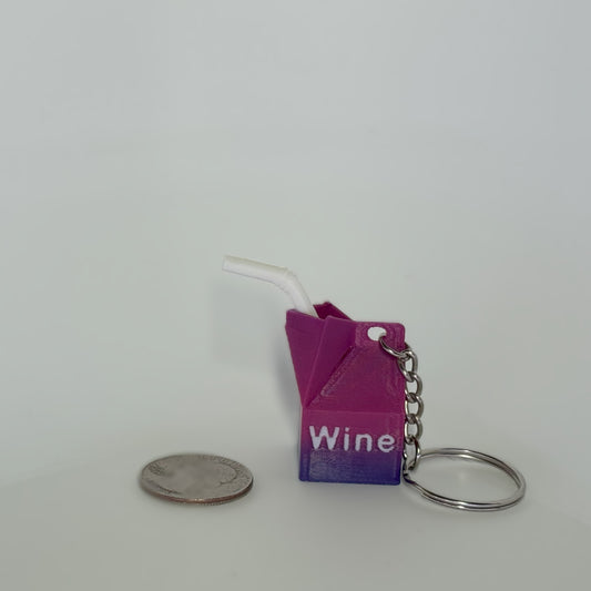 Wine Carton Keychain