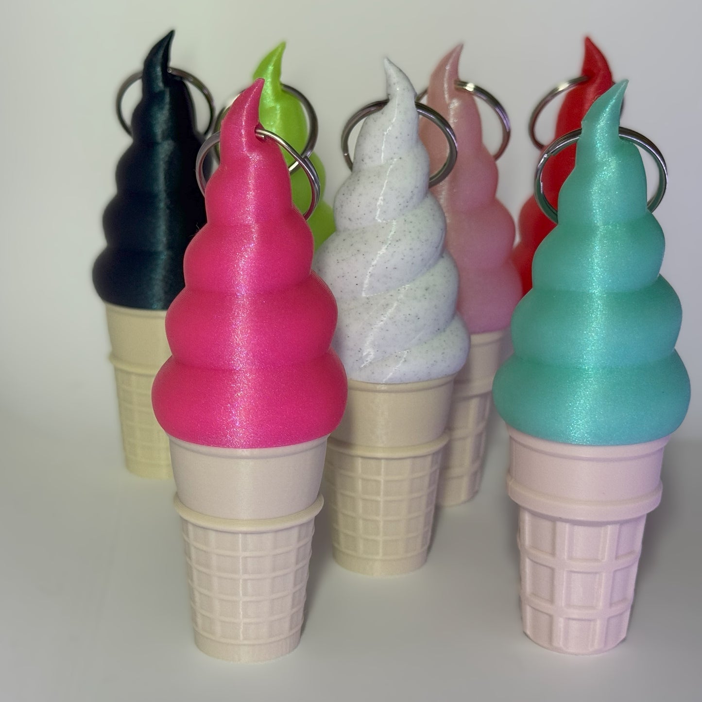 Soft Serve Lip Balm Keychain