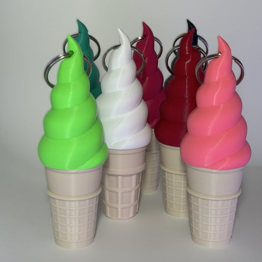 Soft Serve Lip Balm Keychain
