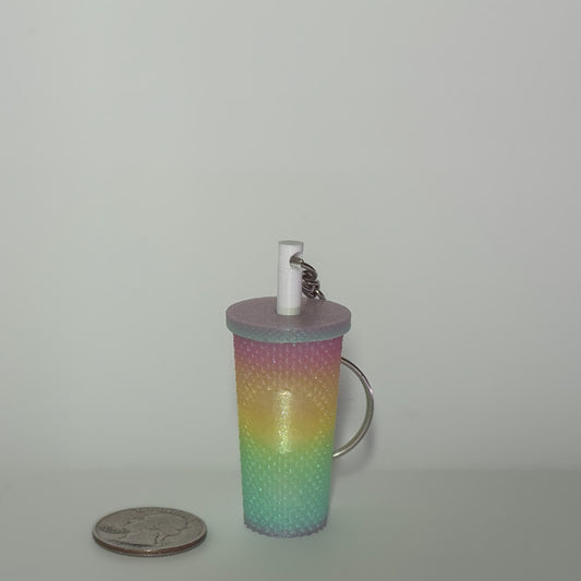 Straw Cup Tumbler Keychain
