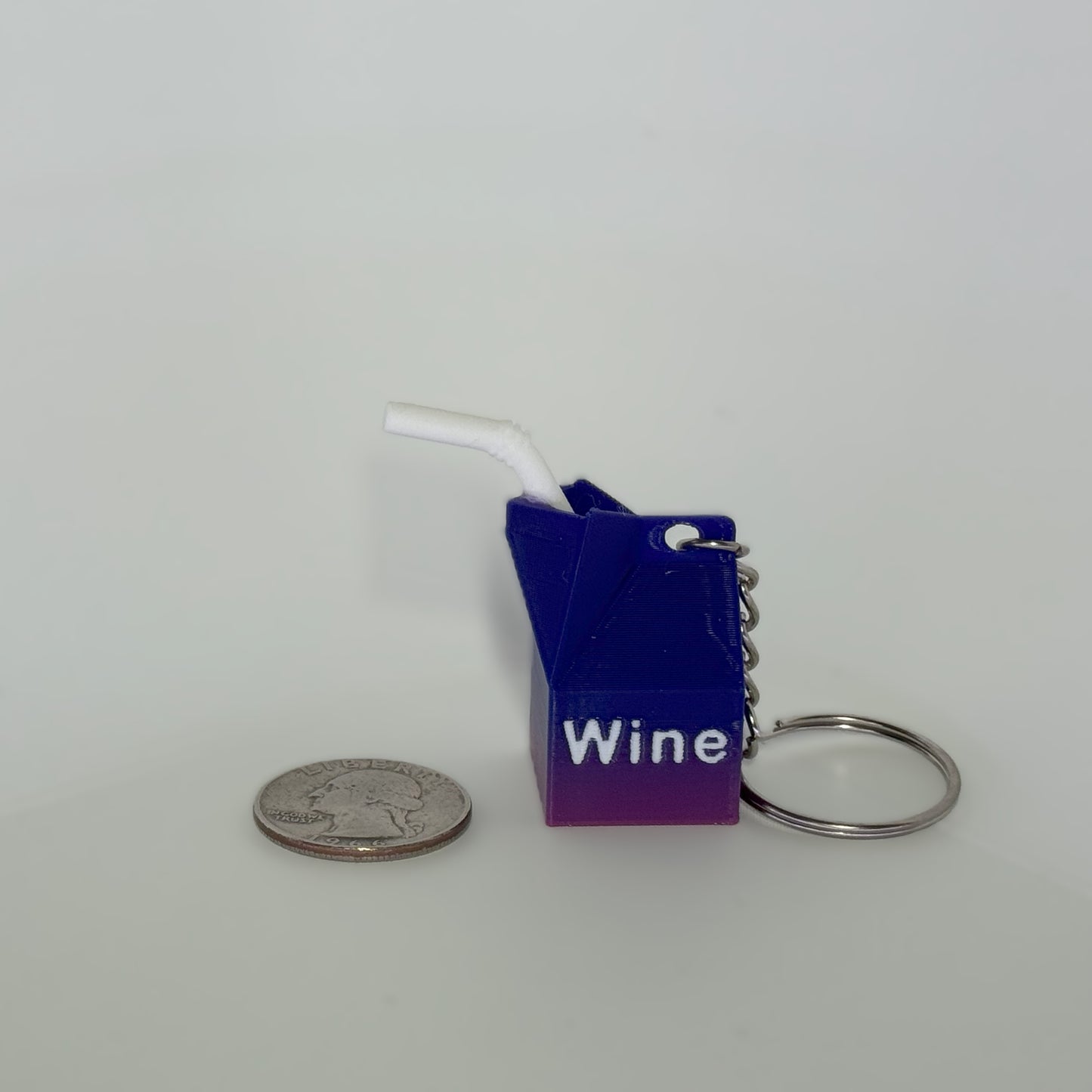 Wine Carton Keychain
