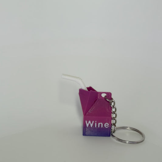 Wine Carton Keychain