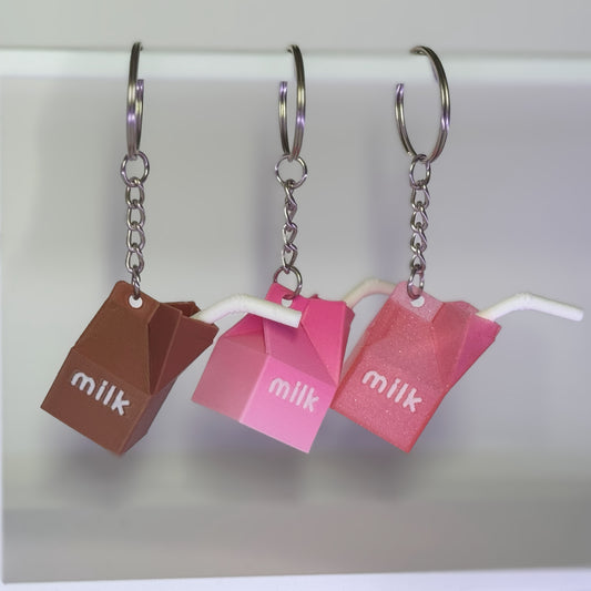 Milk Carton Keychain (Random Color)