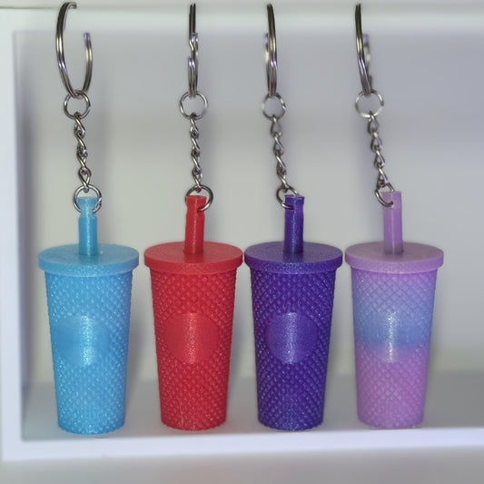 Straw Cup Tumbler Keychain