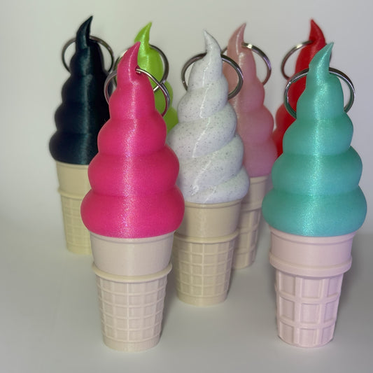 Soft Serve Lip Balm Keychain